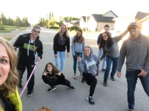 Group of Participants including Celeste Leray-Leicht in the second 111km challenge